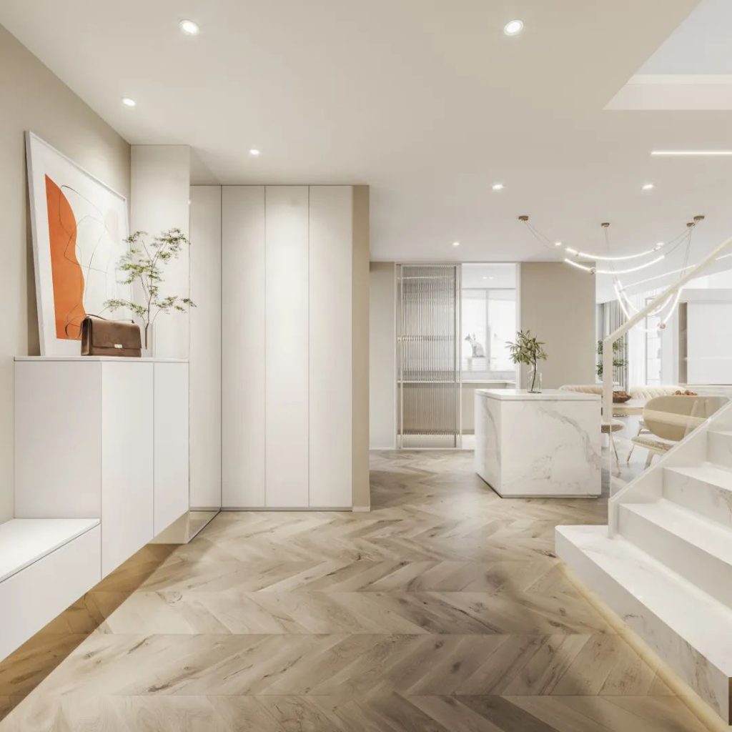 法式装修风格效果图案例，极具艺术腔调的鱼骨拼！