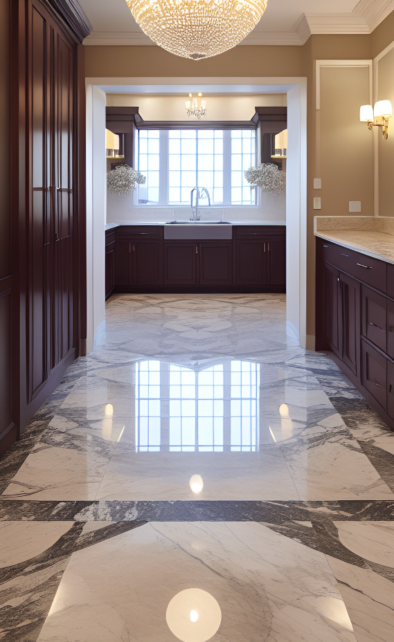 仿大理石地板砖装修效果图