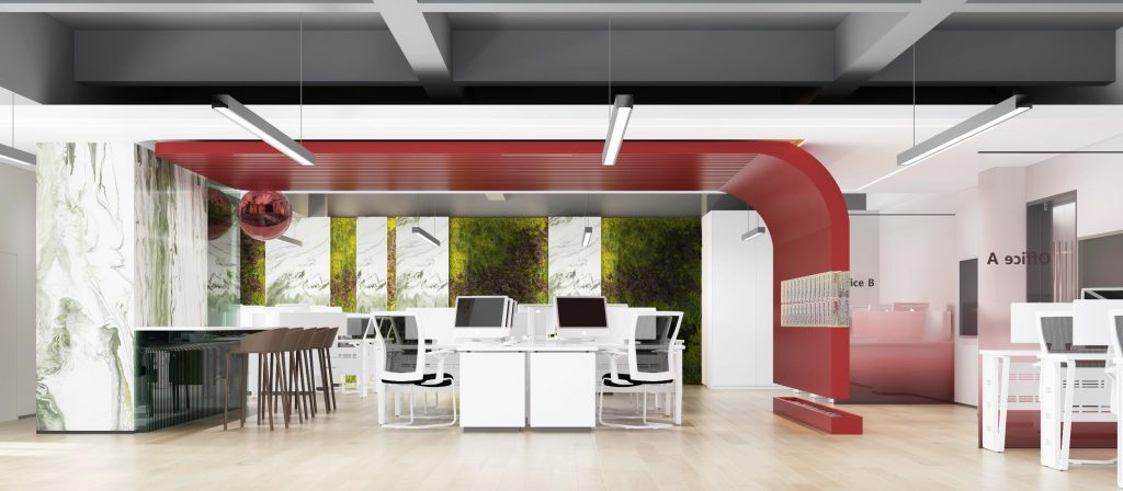 TMT集团商铺小蓝鲸石晶地板装修案例图