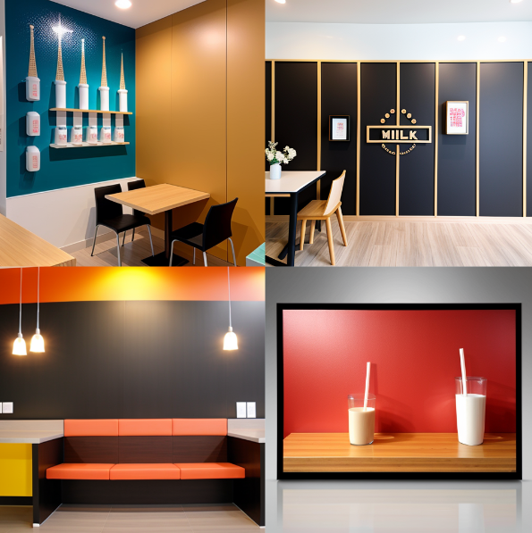 奶茶店铺装修效果图