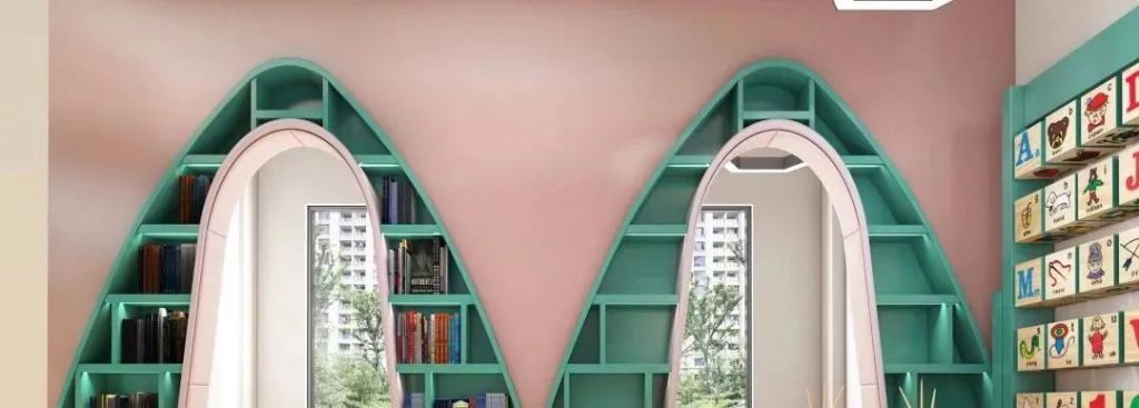 小蓝鲸石晶地板、石晶墙板幼儿园装修效果图案例