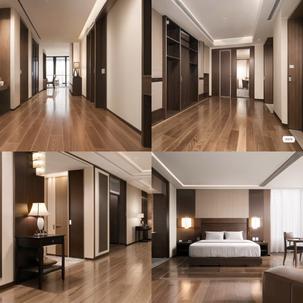 小蓝鲸石晶地板、石晶墙板宾馆装修设计奢华风格效果图