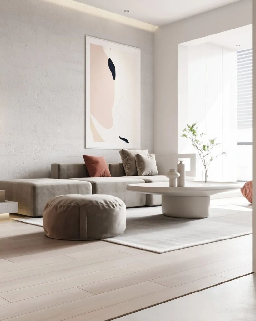 小蓝鲸石晶地板极简风格装修案例